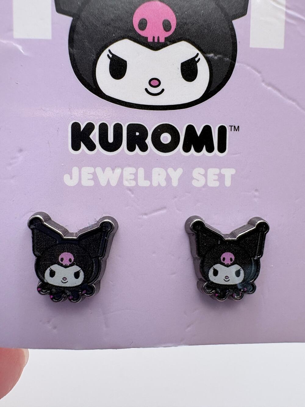 Kuromi Pierced Earrings New on Original Card